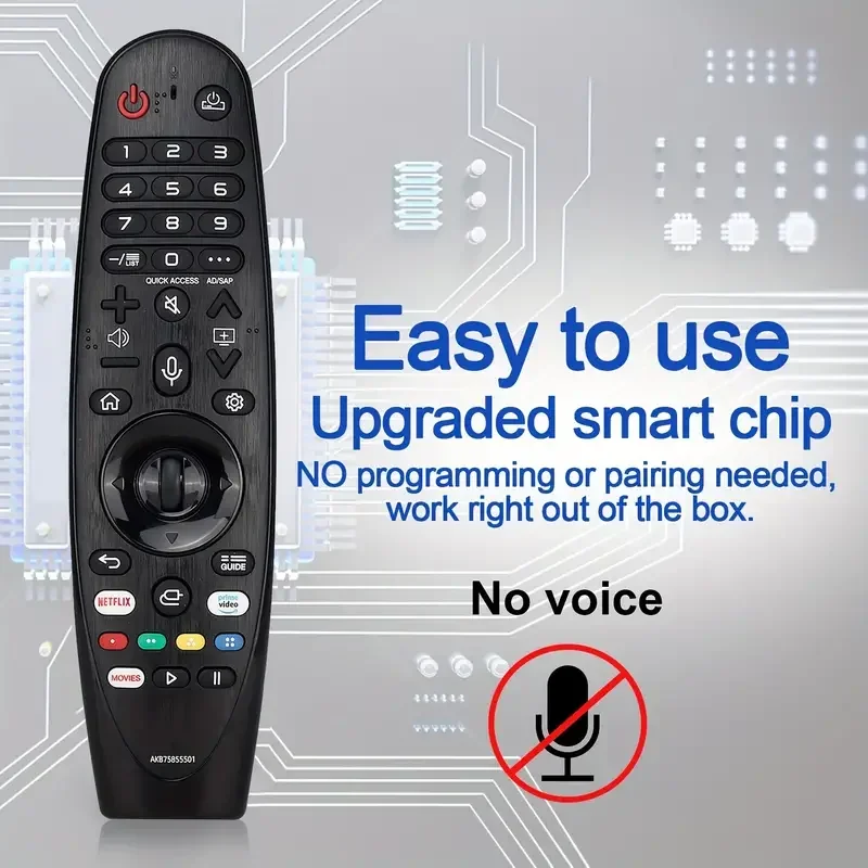 Akb AKB75855501 Controle Remoto Infravermelho De TV-Substituição Para Modelos LG Smart , Direta Com Compatibilidade Tota