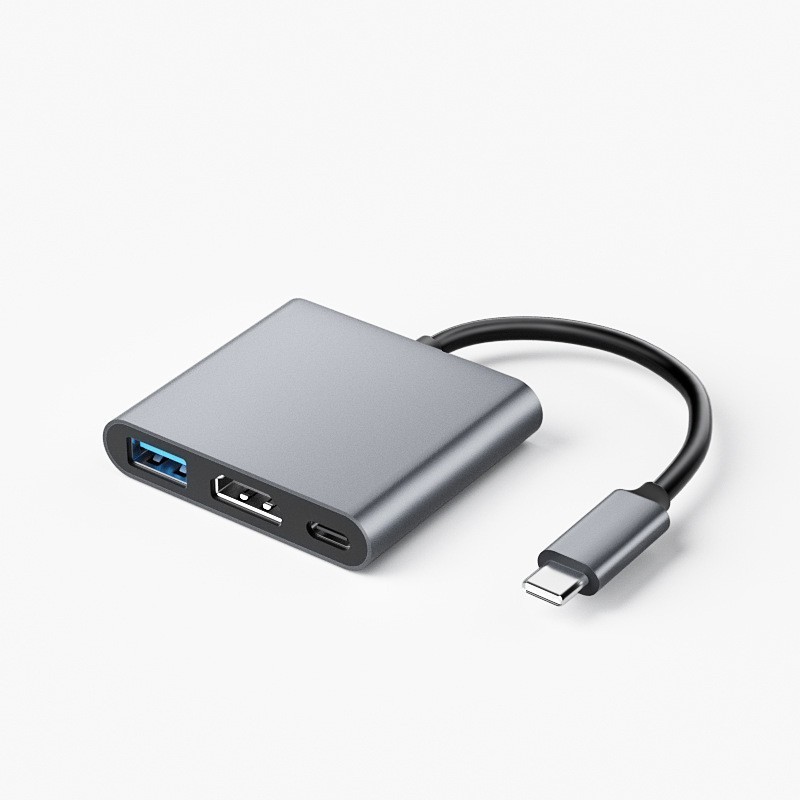 Multifuncional 3 Em 1 vga Para Tipo C hub De Porta USB HDTV HDMI 3.0 Adaptador De Cabo Conversor Fêmea