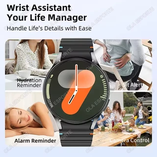 Para Smartwatch Relógio Inteligente Tela Amoled Chamada De Voz Rastreador Freqüência Cardíaca Relógi