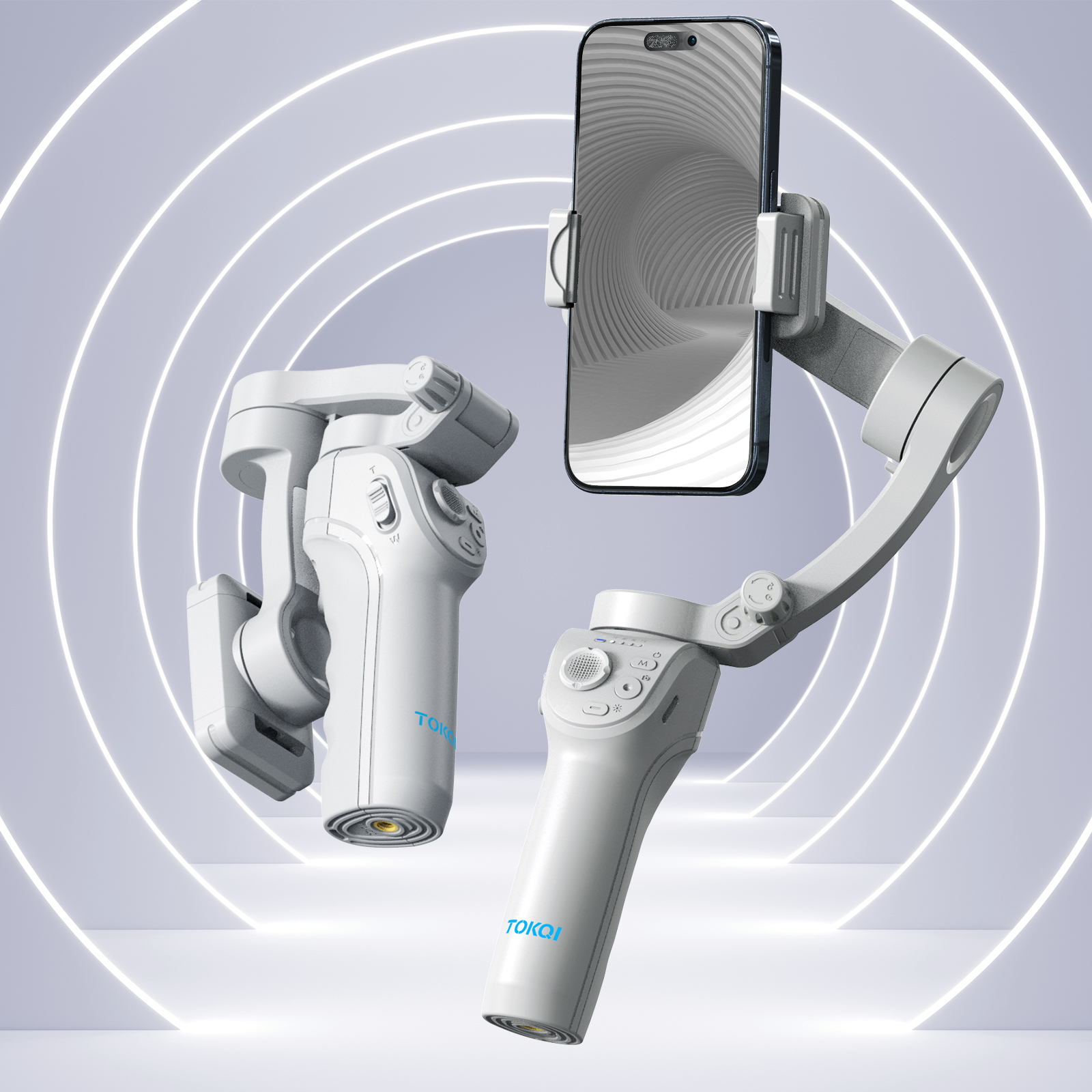 SELFIESHOW M01 Gimbal Estabilizador de Mão Tripé de Selfie Luz de Preenchimento para Smartphone Gimbal Antiespático