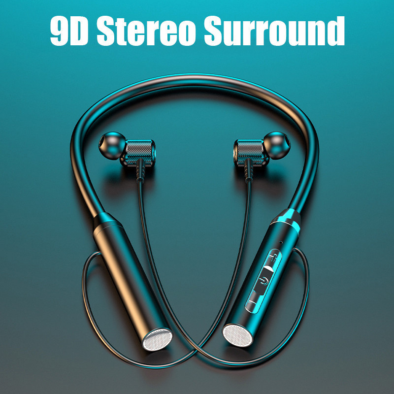 Fones De Ouvido TWS Sem Fio Bluetooth Magnético Neckband Estéreo Esportes Correndo Com Microfone Redução Ruído Baixo