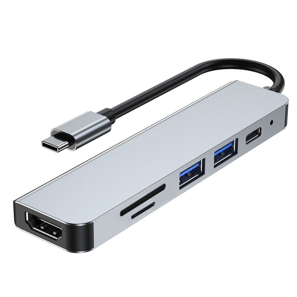 Porta USB HUB 4K Adaptador HDMI USB3.0 USB2.0 Type C PD Dock De Carregamento Para MacBook IPad Mouse Teclado
