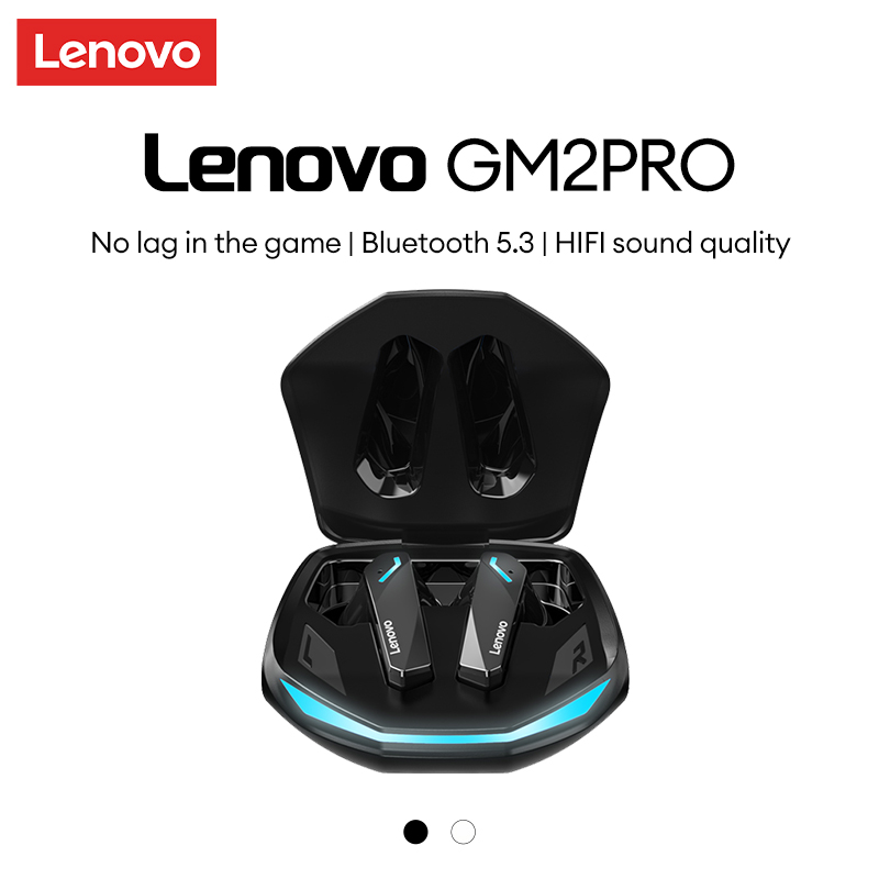 Lenovo GM2 PRO Fones De Ouvido Jogos Preto Bluetooth Baixa Latência In-Ear Alta Fidelidade Qualidade Som