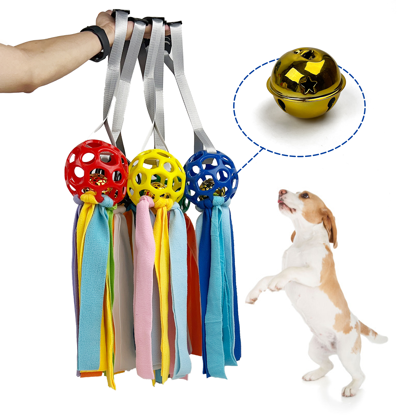 Bola De Brinquedo Interativa Com Som Tpr Oca Para Cães Grandes Aroma De Sino Treinamento Comida Lenta