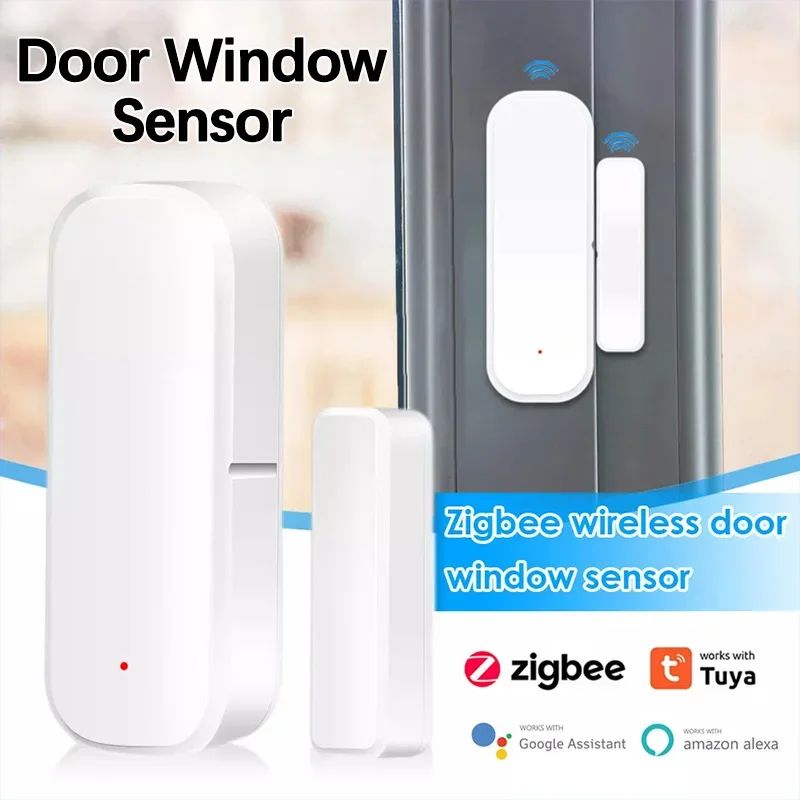 Sensor De Porta Inteligente ZigBee Janela Alarme Em Tempo Real Automação Residencial Alexa