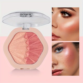 Paleta De Blush 2 Em 1 FAYRE GOLD-Iluminador E Contorno , 2 Tons , Brilho Pérola , Cor Edificável , Longa Duração , Esco