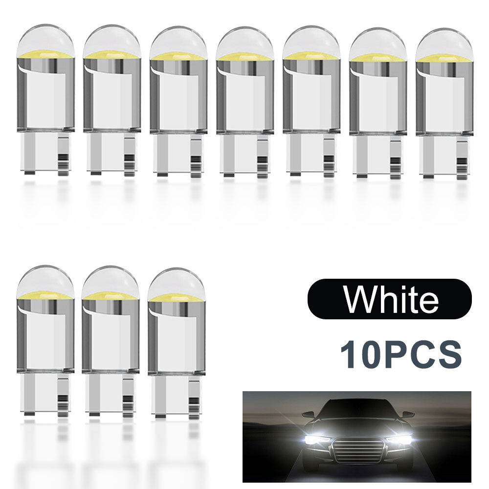 10 Pcs T10 W5W 168 501 2825 COB LED Lâmpada Para Porta Lateral De Estacionamento Em Cunha De Carro em Oferta na Shopee