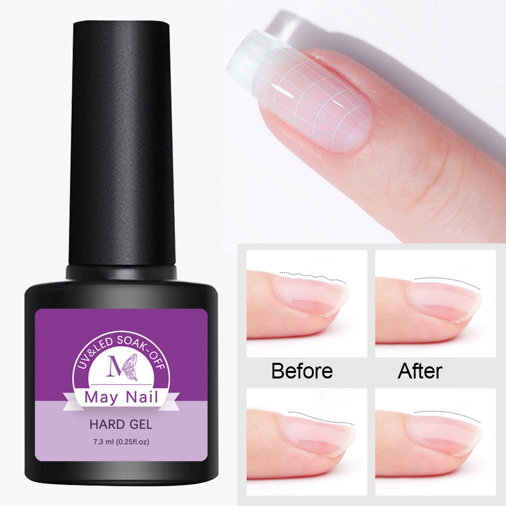 Novo top coat primer semi-permanente UV LED brilhante, gel de unha reforçado, adequado para uso em salão de casa DIY.