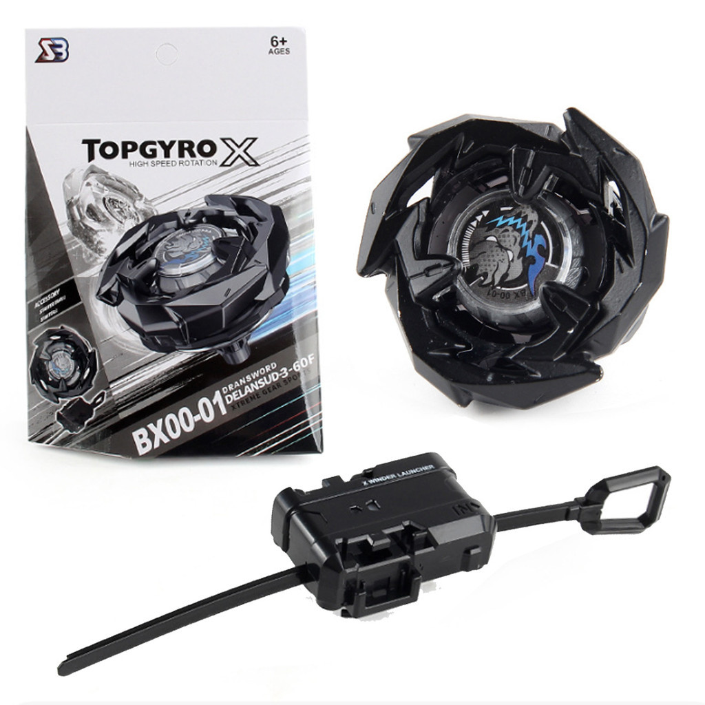 Edição Limitada Beyblade X BX-01 Dran Sword Preto Beyblade Xtreme com Conjunto de Lançador e Grip para Brinquedos
