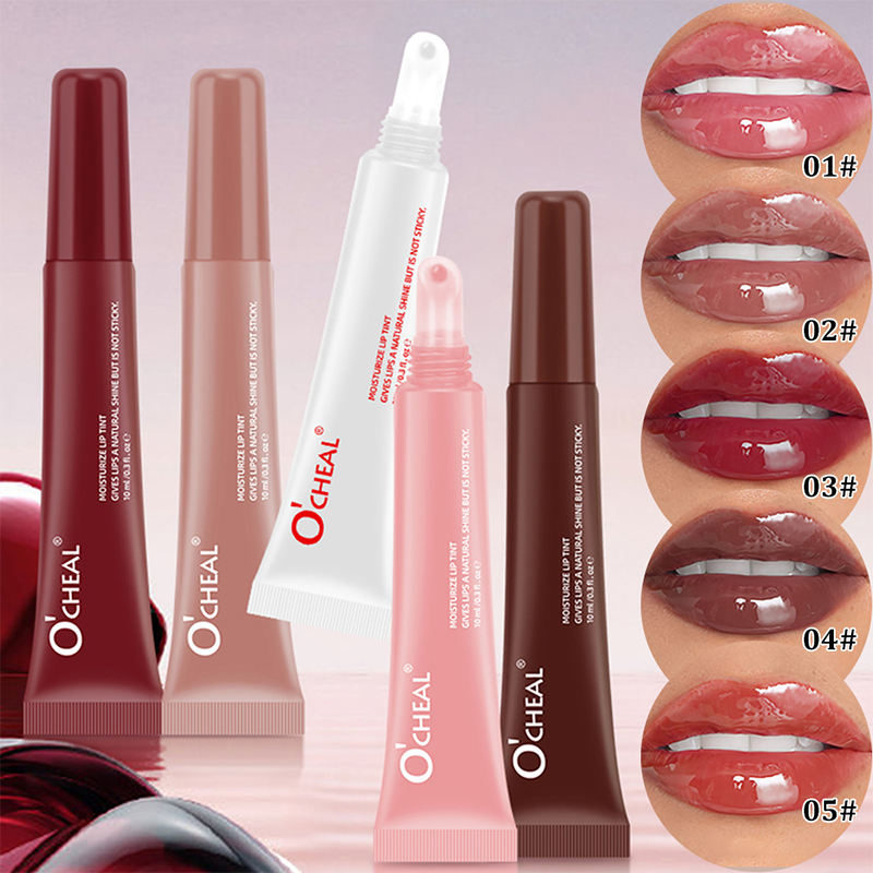 Batom Ocheal Water-Light Dudu : Brilho Espelhado , Óleo Labial Rico , Hidratante E Sem Manchas