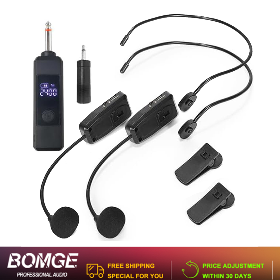 Microfone de clipe sem fio para saxofone UHF Transmissor e receptor para kit profissional de desempenho de palco X Max