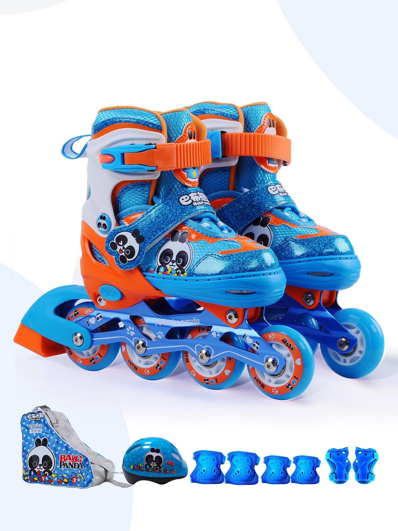Conjunto De Patins Inline Para Jovens Elegantes , Rodas Brilhantes De Pu , Forro Interno Macio Completo , Tamanho Ajustá