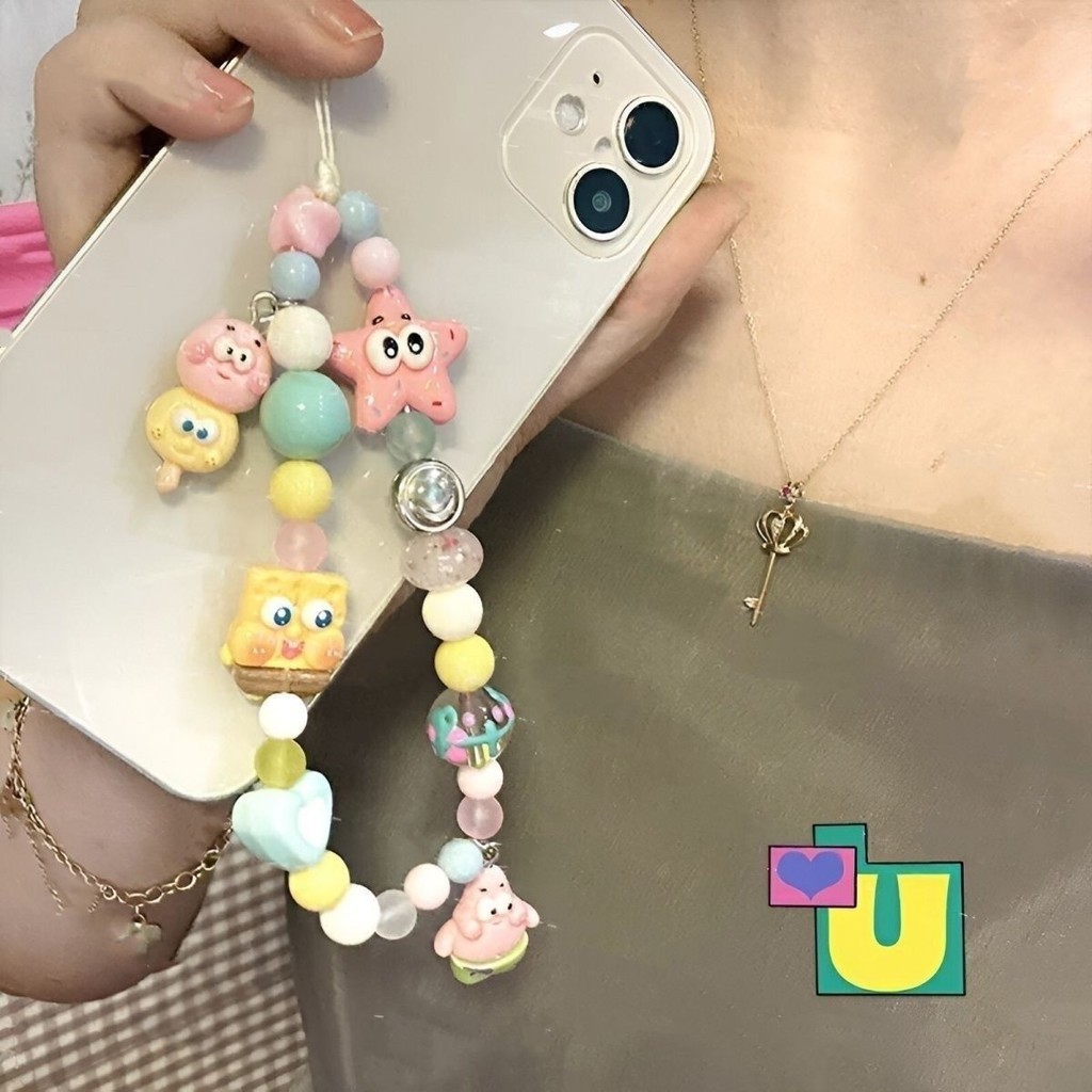 Corrente Com Contas Para Celular Bolsa De Pingente ccd Pendurado Adorno Fofo Namorada Presente ins Câmera