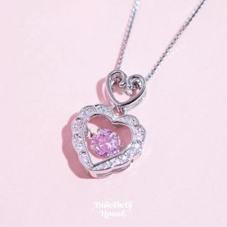 Colar De Prata Doce De 1 Peça Colares De Coração Para Mulher Pingente Oco Rosa Acessórios De Moda Jóias Presente em Oferta na Shopee