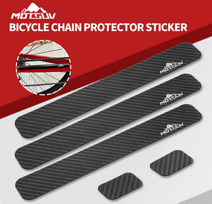 Adesivo Protetor De Corrente De Bicicleta-Proteção Antiarranhões De Fibra De Carbono , Acessórios De Quadro De Ciclismo