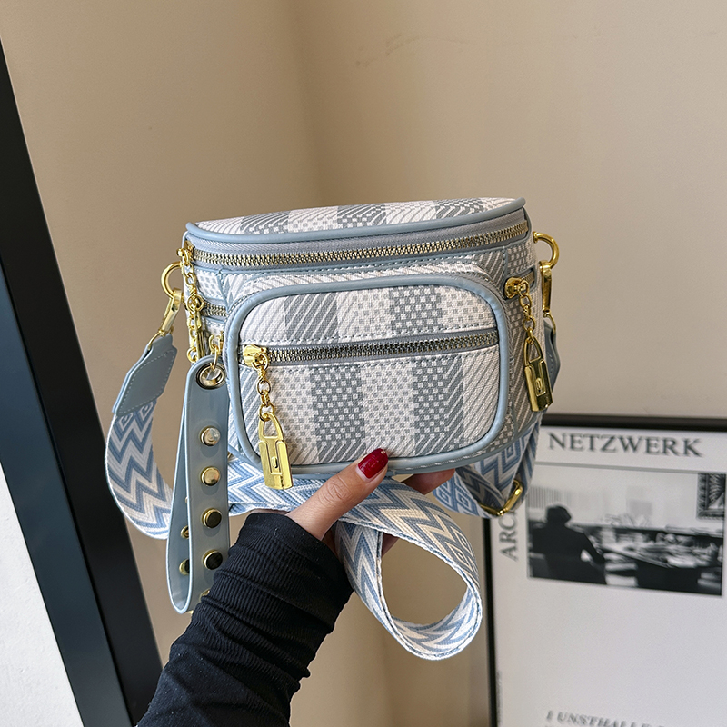 Bolsa Feminina de Peito Mensageiro de Peito Pequena Bolsa de Peito Padrão de Moda Sela Padrão de Sela Casual Bolsa Feminina de Ombro