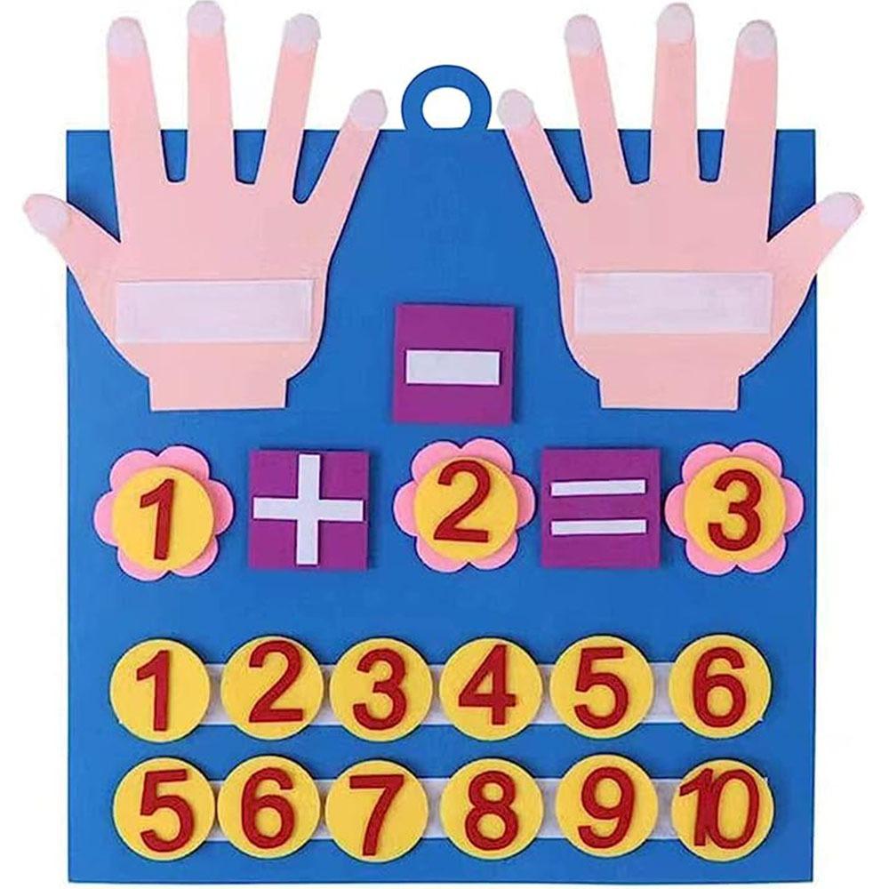 Brinquedo De Contagem De Dedos De Feltro , Números Para Crianças , Ensino Infantil