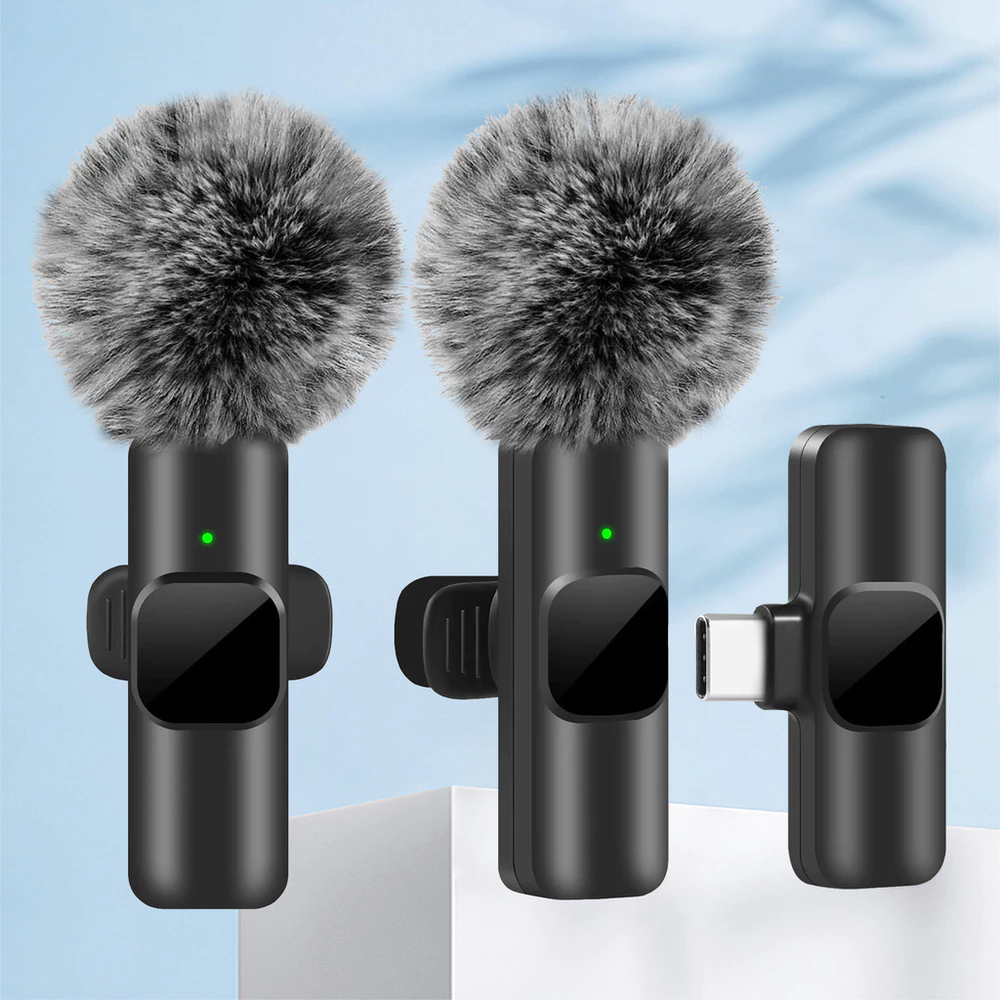 Mini Microfone Sem Fio De Lapela Para Smartphone PC Ensino De Jogos De Gravação De Áudio E Vídeo Vlog