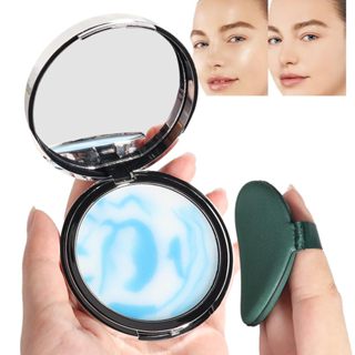 Controle de Óleo Pó Prensado Azul Mate e Delicado com Longa Duração em Oferta na Shopee