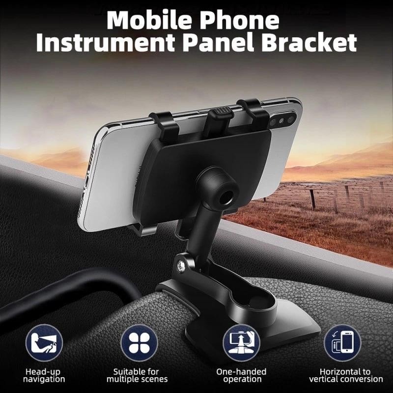 Suporte Universal para Celular de Carro – Giro de 360°, Suporte Multifuncional, Estável para Operação com Uma Mão.