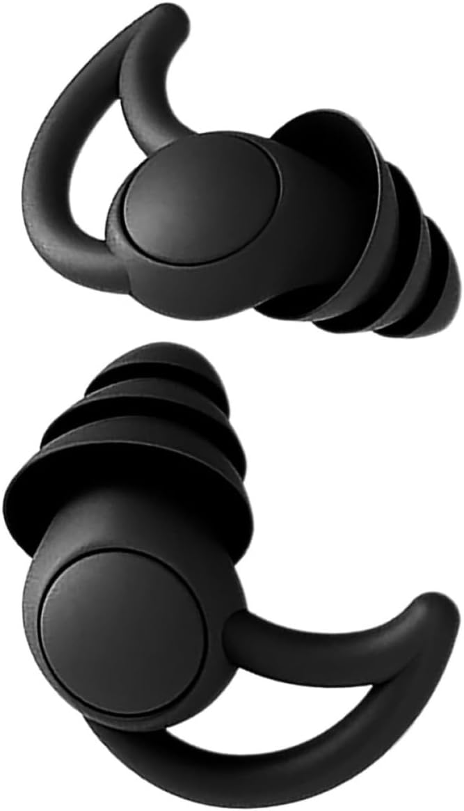 PartyKindom 2 unidades de protetores auriculares de silicone com cancelamento de ruído para dormir, trabalhar e viajar.