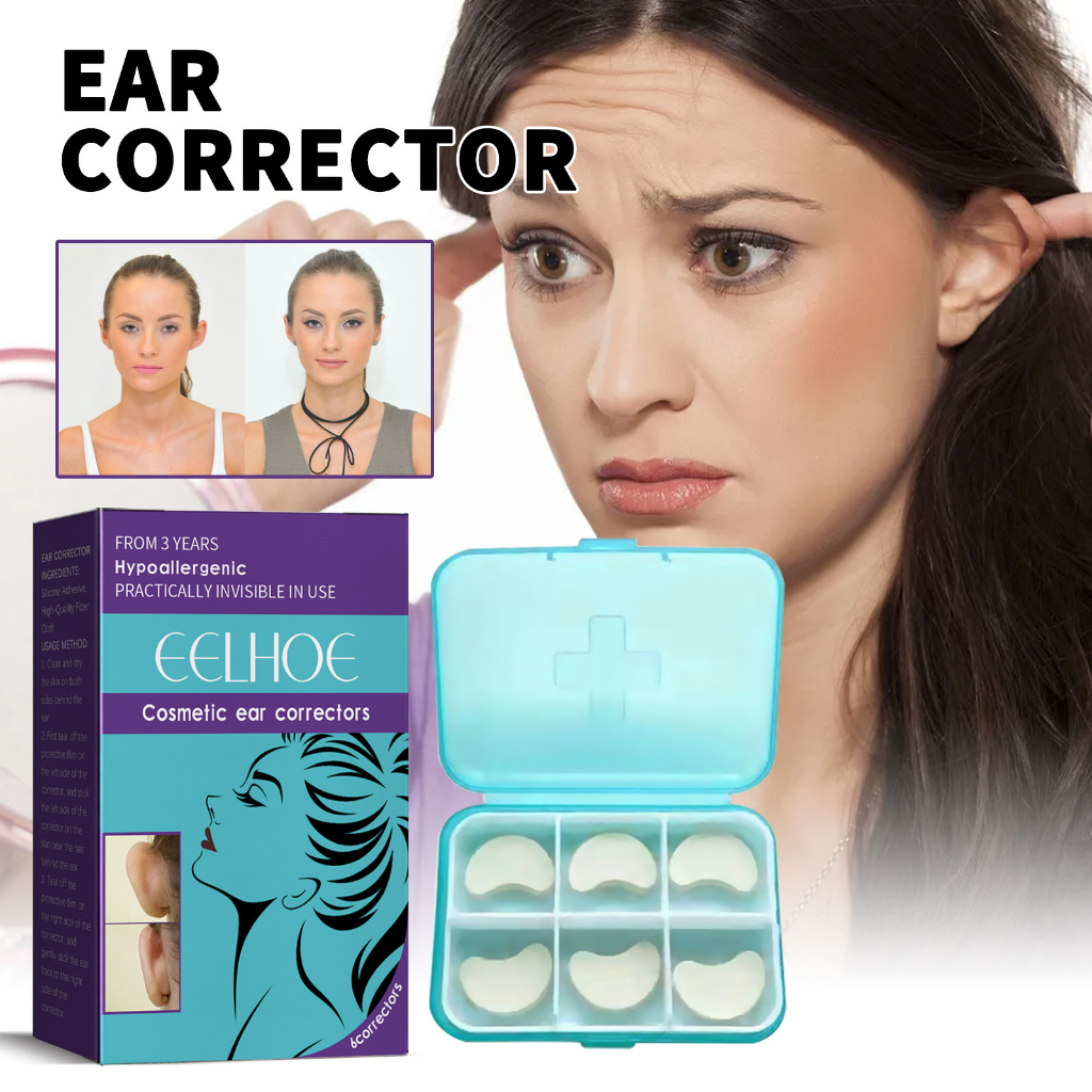 Novos Corretores de Orelha, Correção de Valgo de Orelha Grande em Silicone, Órtese para Forma Invisível do Aurículo com