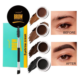 Maquiagem Do Gel Creme Da Sobrancelha Com Escova , Impermeável Duradouro Pomada Pó