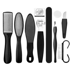 Profissional 10 Em 1 Pedicure Pé Conjunto De Aço Inoxidável Kit Cuidados Com Os Pés Removedor De Pele Morta Para