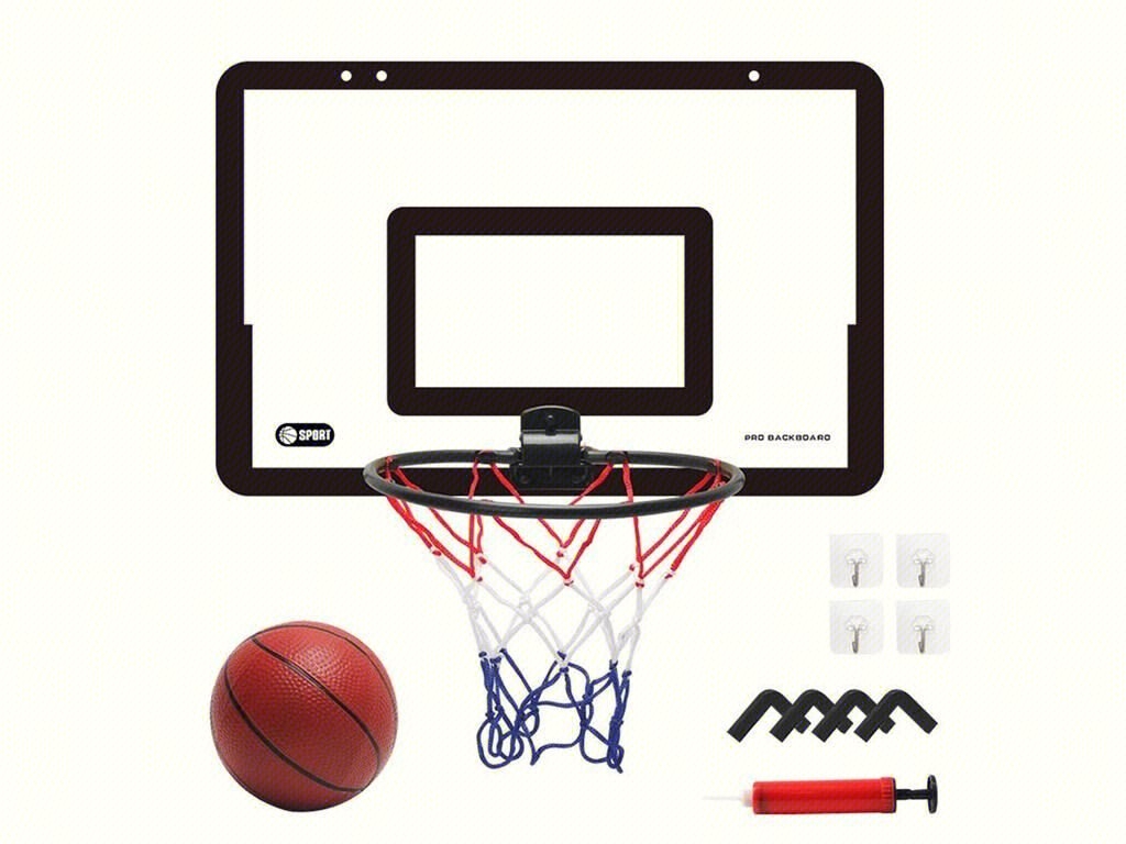 Tábua de basquete transparente para crianças, estrutura dobrável, cesta de basquete suspensa, painel de basquete,