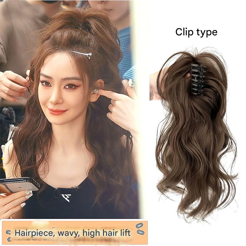 Natural Encaracolado Rabo De Cavalo Alto Peruca Extensão Do Cabelo Com Clipe De Garra Estilo Americano Doce E Picante Me