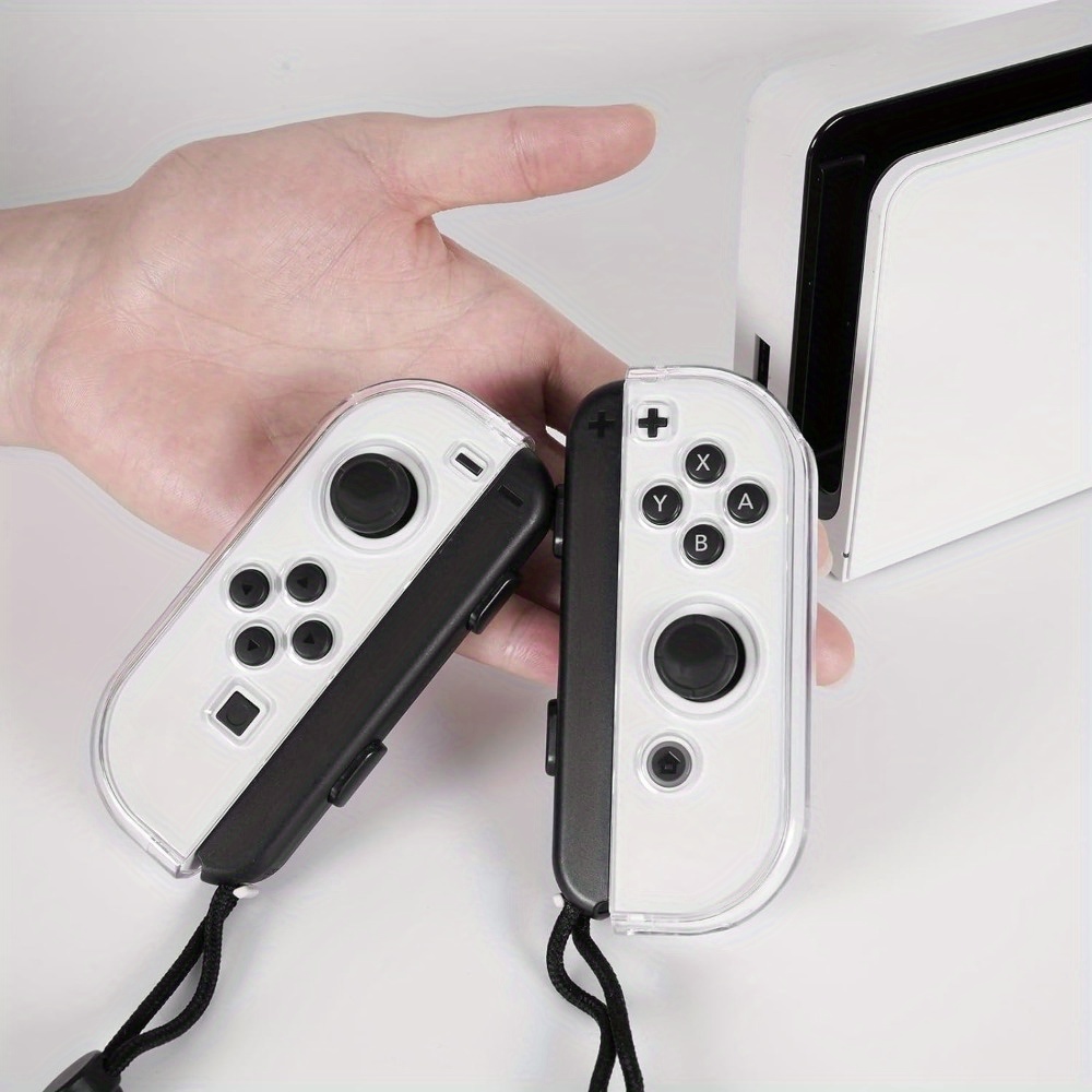 Novo Estojo Protetor Duro Transparente e Dockável para Nintendo Switch/Switch Oled Joy Con Controller