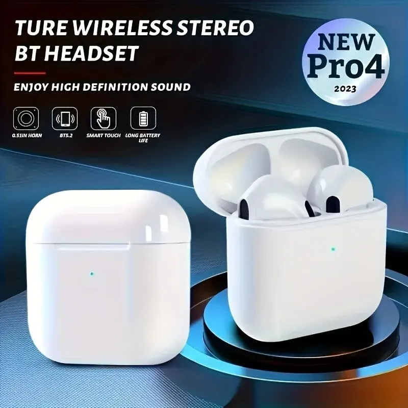 Pro 4 TWS Fones De Ouvido Intra-Auriculares Sem Fio Redução De Ruído Bluetooth De Alta Qualidade Compatíveis Com Vários 