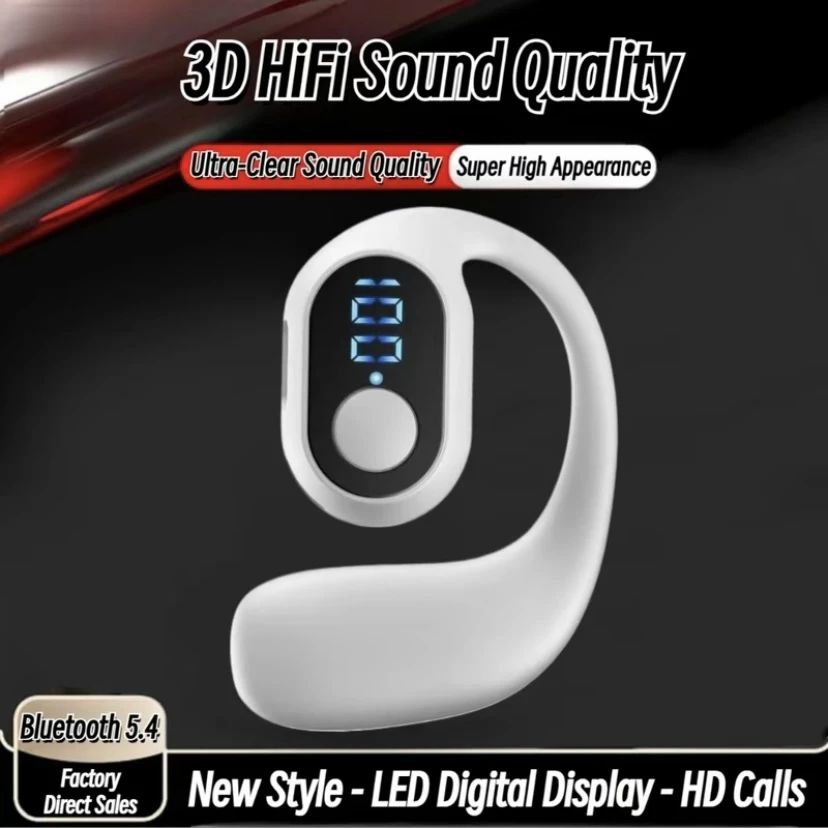 OWS KY2 PRO Fone De Ouvido Sem Fio Bluetooth 5.4 True Bass LED Display Business Sport Music Headset