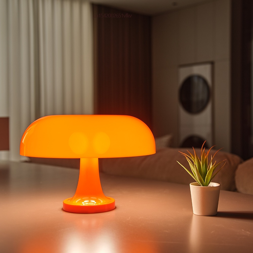 Luminária de mesa cogumelo minimalista moderna para quarto cama abajur usb luminária de mesa em casa