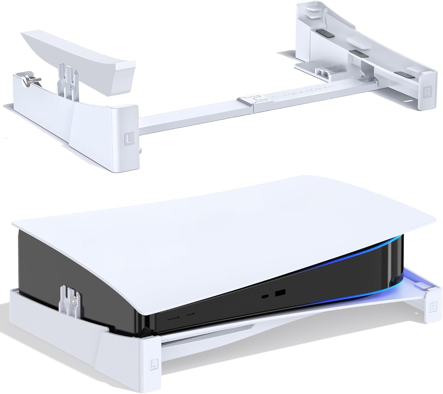 Novo Suporte Horizontal para PS5/PS5 SLIM/PS5 PRO, Suporte Base para Playstation 5 Edições com Disco e Digital,