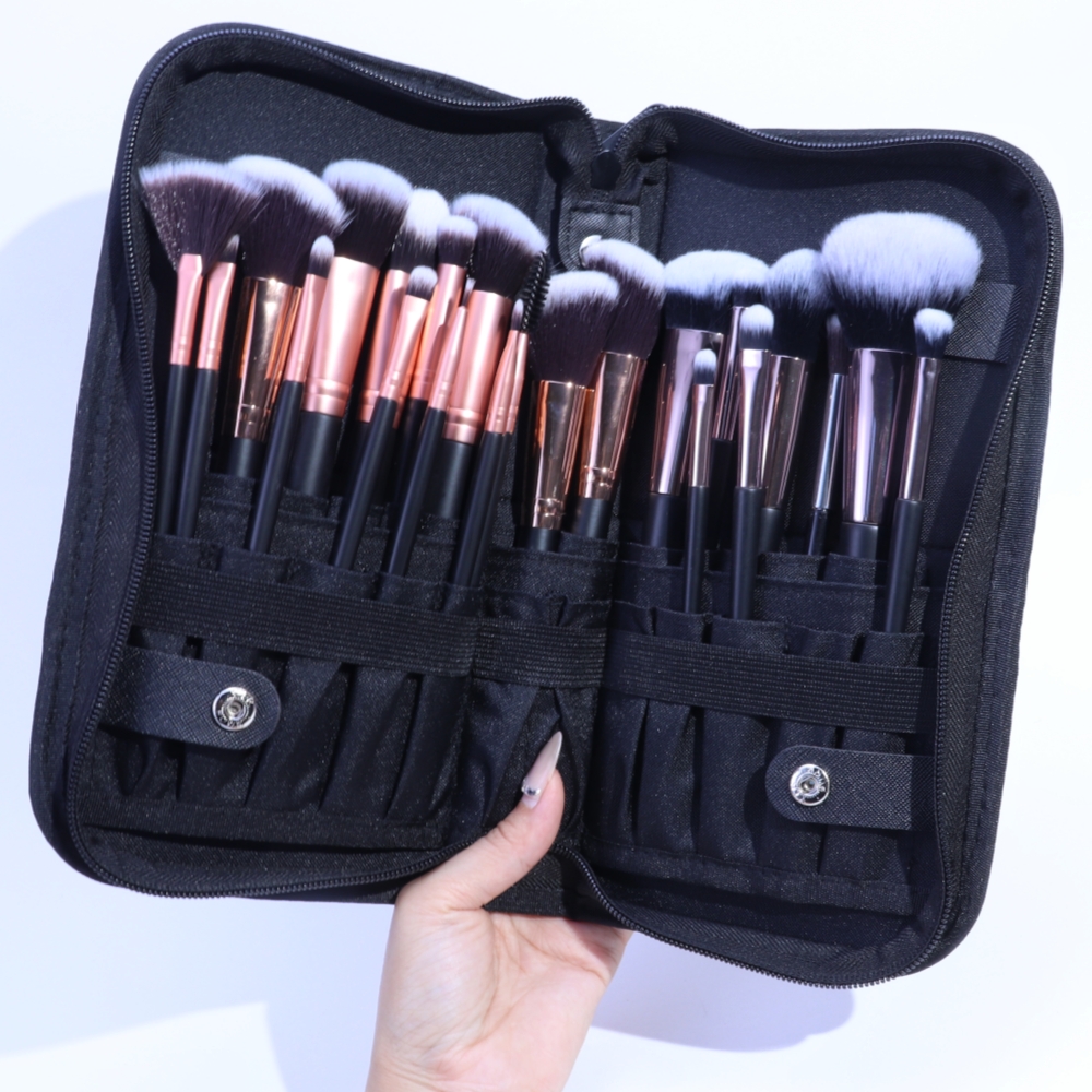 Bolsa De Armazenamento De Pincel De Maquiagem 23 Jack Cosmética Preta De Grande Capacidade...