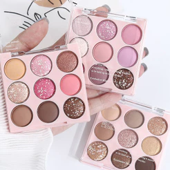 Paleta De Sombras De 9 Cores Para Sorvete – Perfeita Maquiagem Diária Leve , Tons De Terra Chá De Leite , Pérola E Fosca
