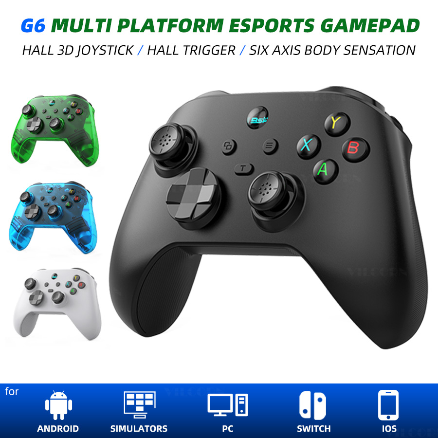 Gamepad Sem Fio G6 Para Nintendo Switch/PC, Controle de Jogo para Celular com Gatilho Hall/6 Eixos
