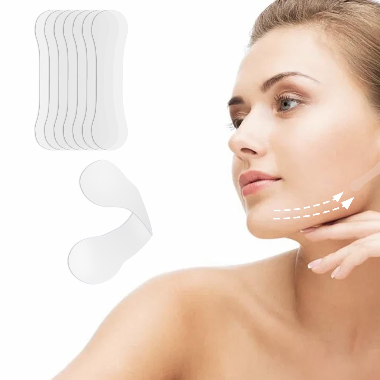 Tendência Nova: 100 Peças de Fita Invisível para Lifting Facial, Patches para Remoção de Rugas, Patches para Redução de