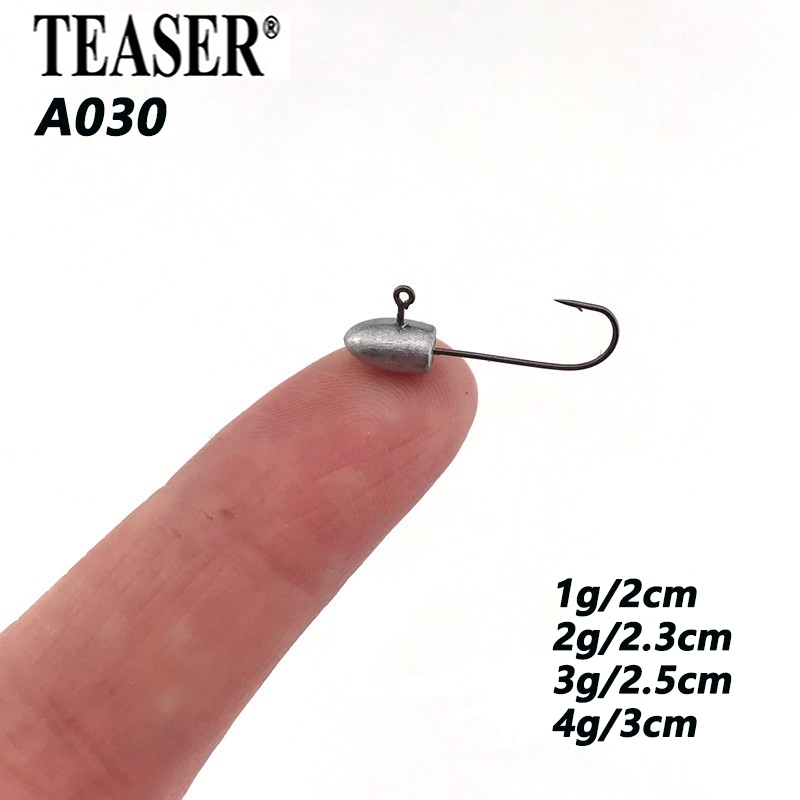 10 Peças de Gancho com Cabeça de Chumbo para Pesca em Balsa, Gancho de Cabeça de Chumbo Micro 2g 3g