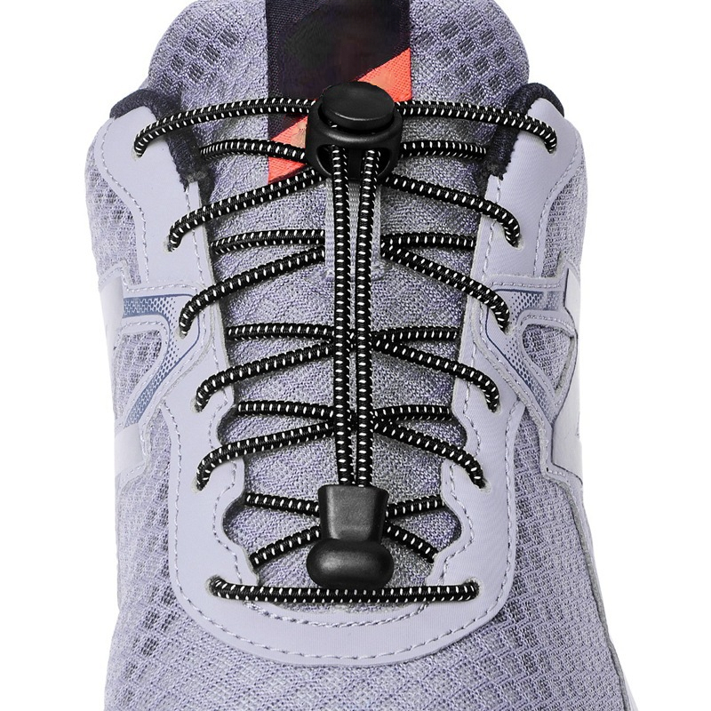 1 Par De Cadarços Elásticos Sem Gravata , 23 Cores , Trava Elástica , Preguiçosos Para Tênis