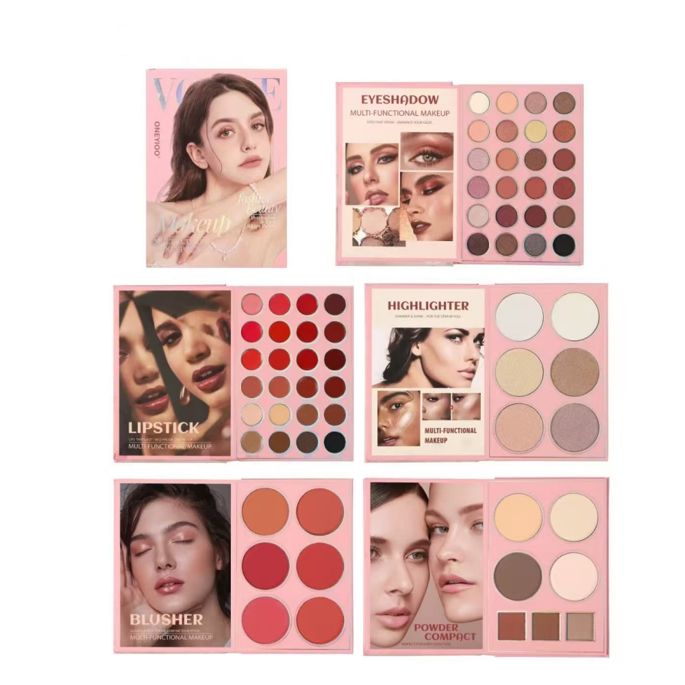 Paleta de Maquiagem Beleza 67 Cores, Perolada e Matte, Iluminador, Blush, Sombra, Conjunto de Presentes.