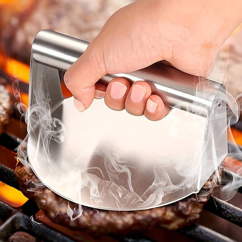 Prensa de panqueque de aço inoxidável, portátil para uso doméstico, prensa de hambúrguer e bolinho de carne