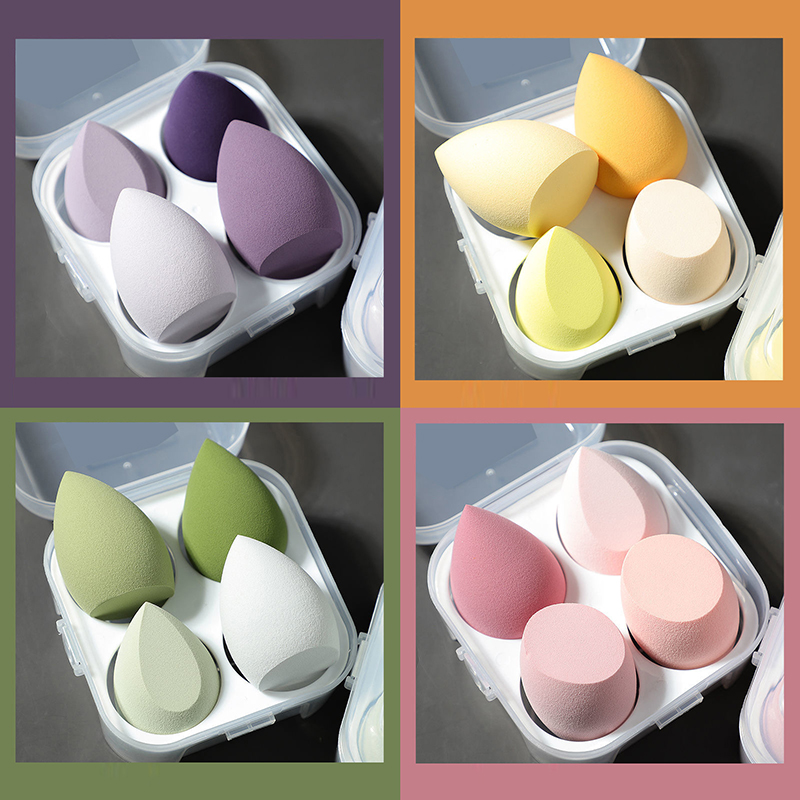 Beauty Blender Para Iniciantes Conjunto De Liquidificador De Beleza De 4 Peças , Ultramacio , Almofada Uso Seco E Molhad