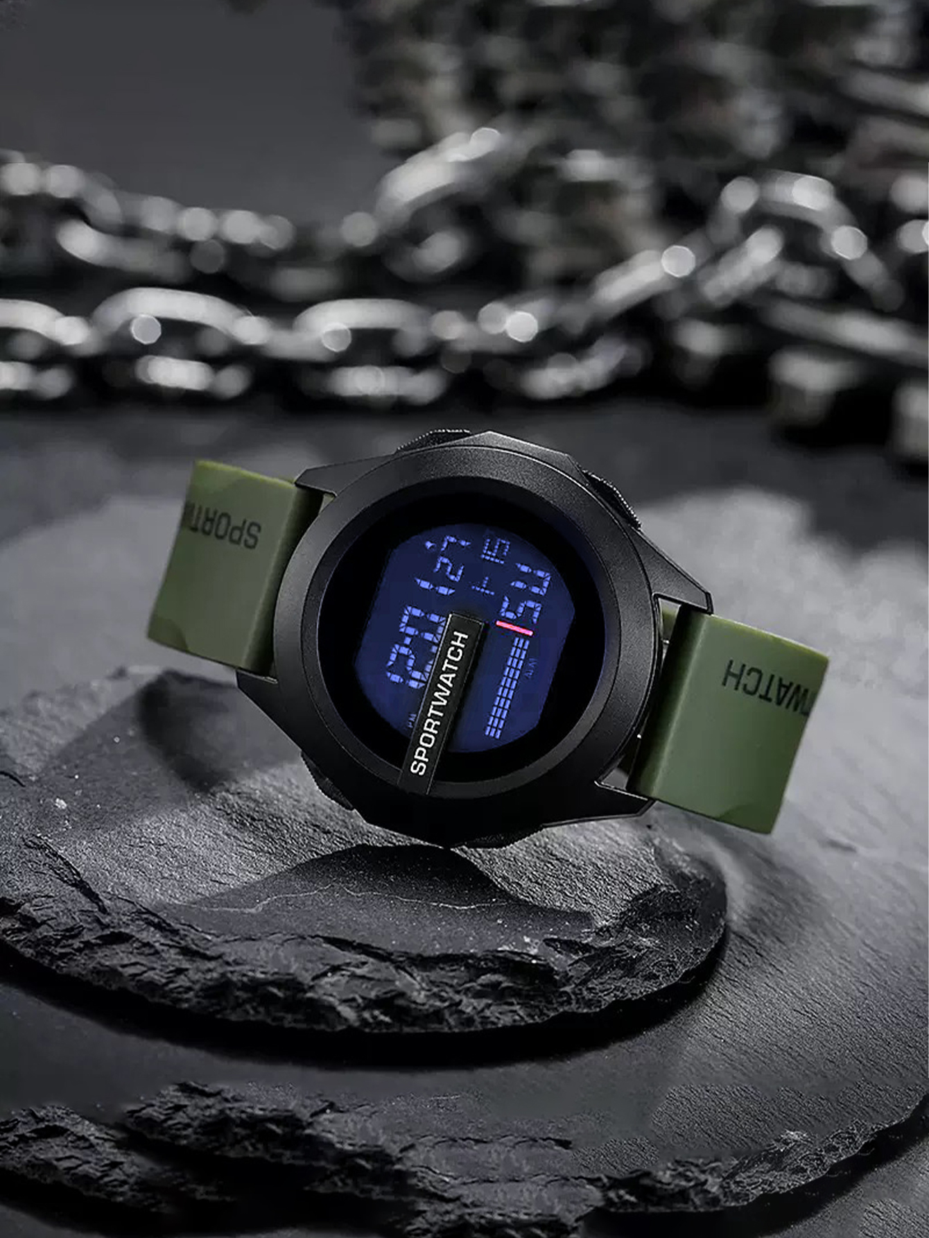 Relógio Esportivo À Prova De Choque 50M , Capa De Resina Resistente Água , Pulseira Antiderrapante , Treinamento Intenso em Oferta na Shopee