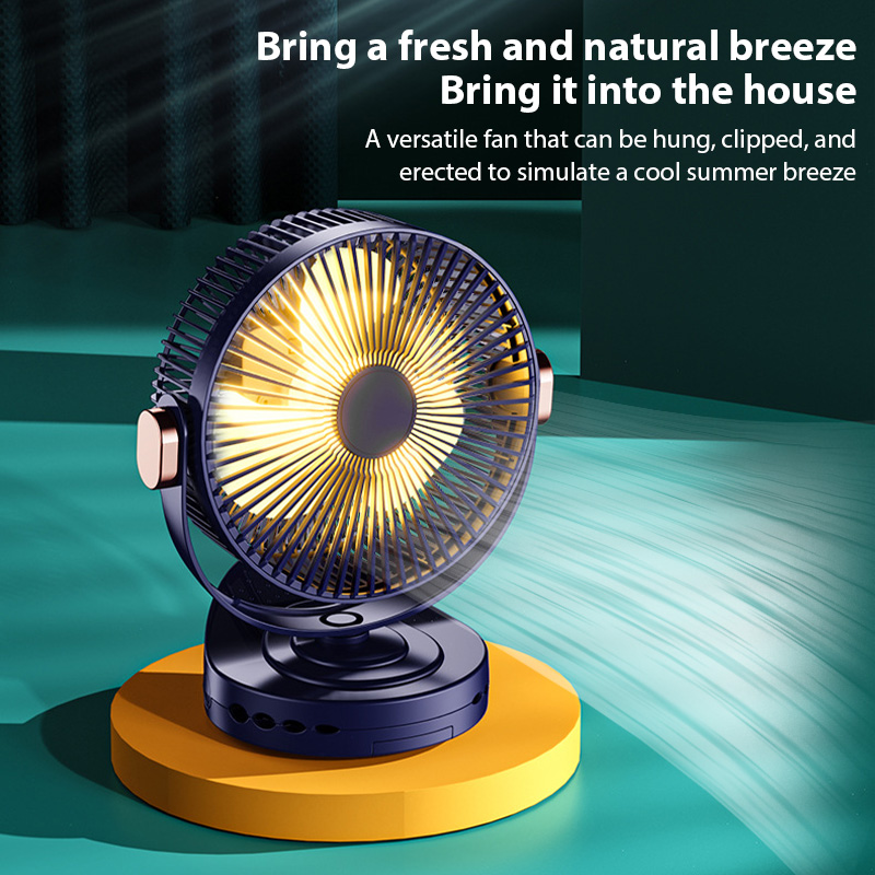 Ventilador de mesa com grampo 20000mAh, motor alemão, vento forte, silencioso, ventilador portátil mini para camping