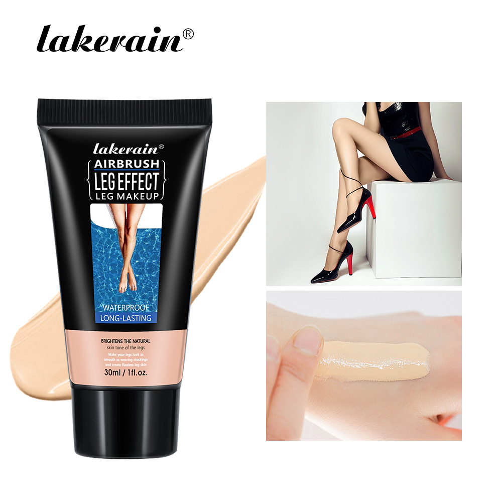 Novo corretivo de maquiagem para pernas Lakerain, à prova d'água, uniformiza o tom da pele, creme bronzeador para