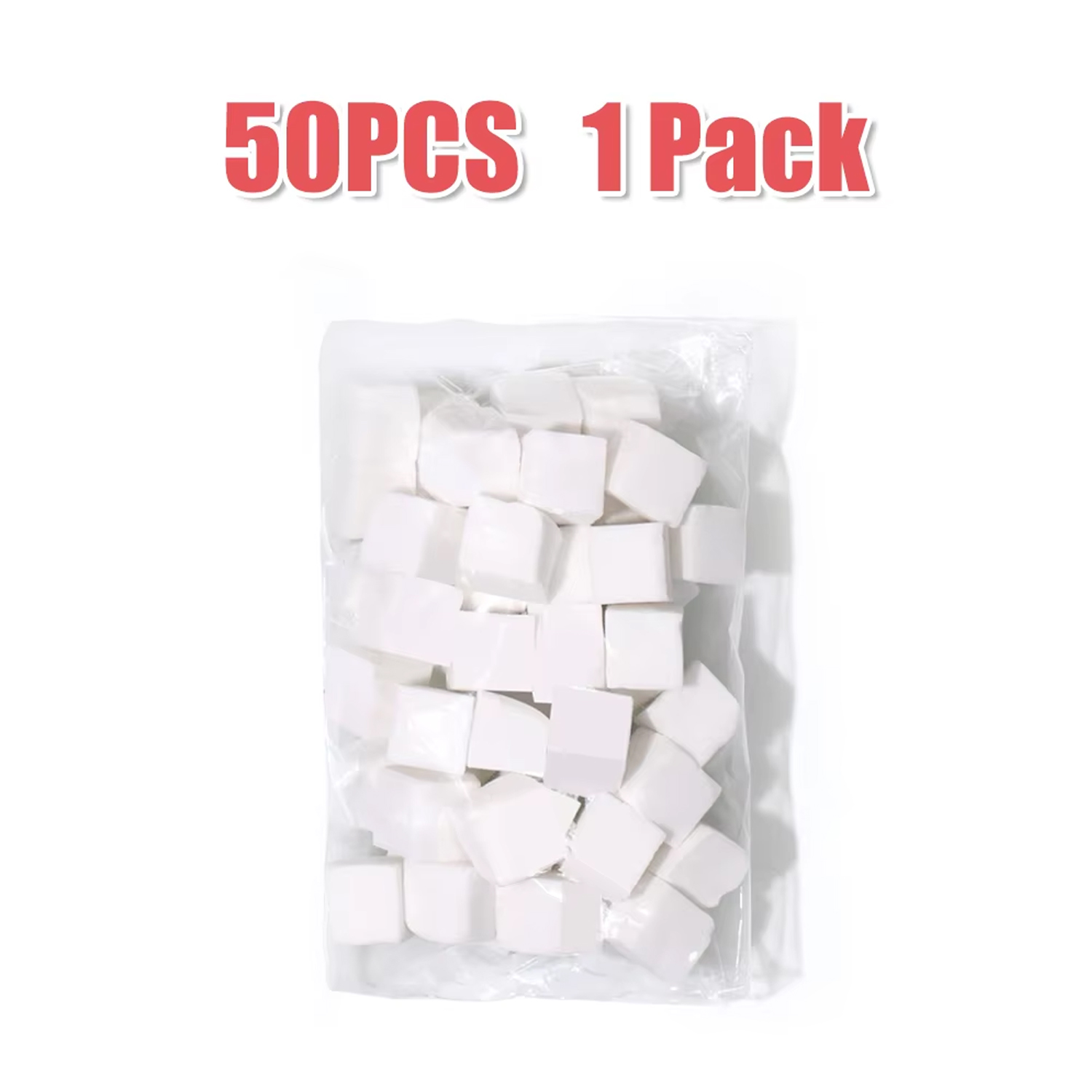 50 Pçs/Saco 1cm Quadrado Prego Esponja Escovas De Unhas Macio Substituível Blocos Esponjas Gradientes Do