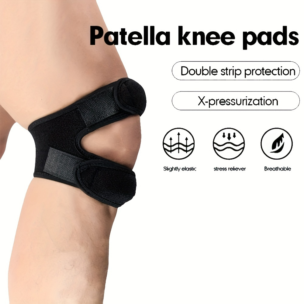 Joelheiras Duplas Para Patela Adulta , Corrida , Proteção Contra Pressão , Fixação Esportiva