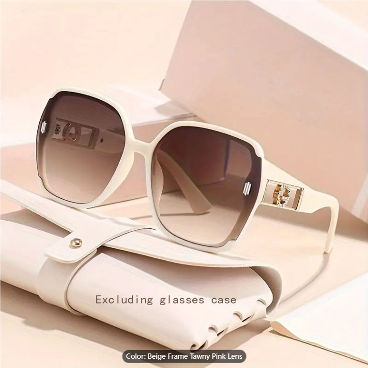 Óculos De Sol De Armação Grande Proteção UV Moda Minimalista Unissex Acessório De Tendência em Oferta na Shopee